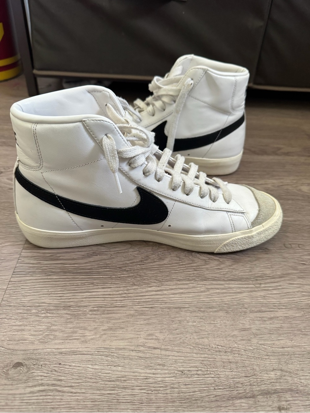 Nike Men’s White and Black High-Top Sneakers